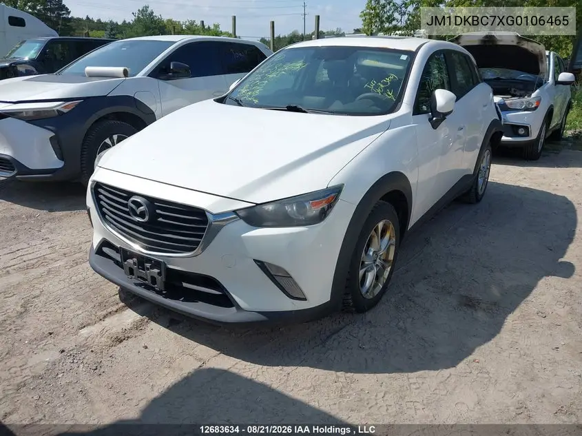 2016 MAZDA CX-3 VIN JM1DKBC7XG0106465 — фото 2