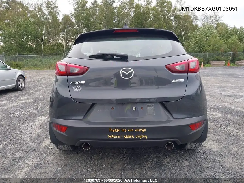 2016 MAZDA CX-3 VIN JM1DKBB7XG0103051 — фото 16