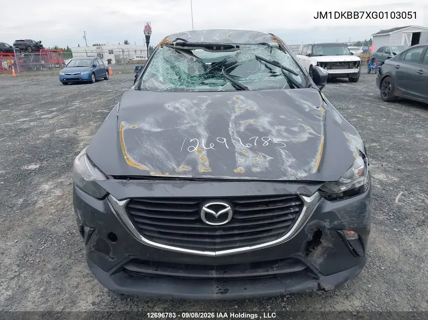 2016 MAZDA CX-3 VIN JM1DKBB7XG0103051 — фото 6