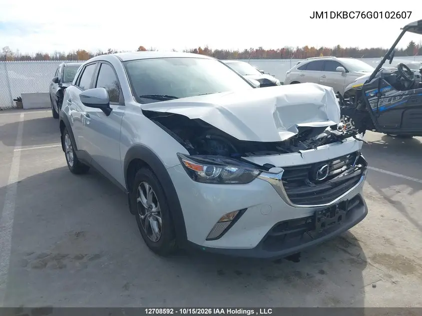 MAZDA CX-3 2016, VIN JM1DKBC76G0102607