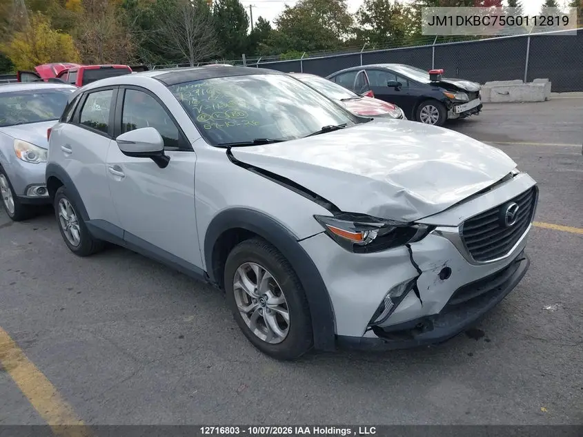 MAZDA CX-3 2016, VIN JM1DKBC75G0112819