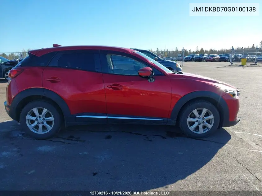 2016 MAZDA CX-3 VIN JM1DKBD70G0100138 — фото 13