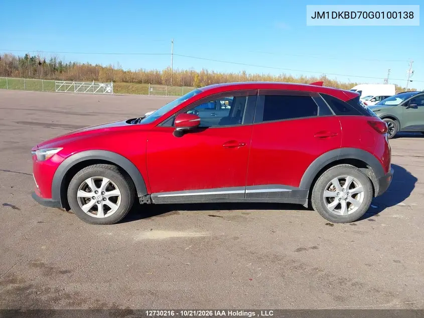 2016 MAZDA CX-3 VIN JM1DKBD70G0100138 — фото 14