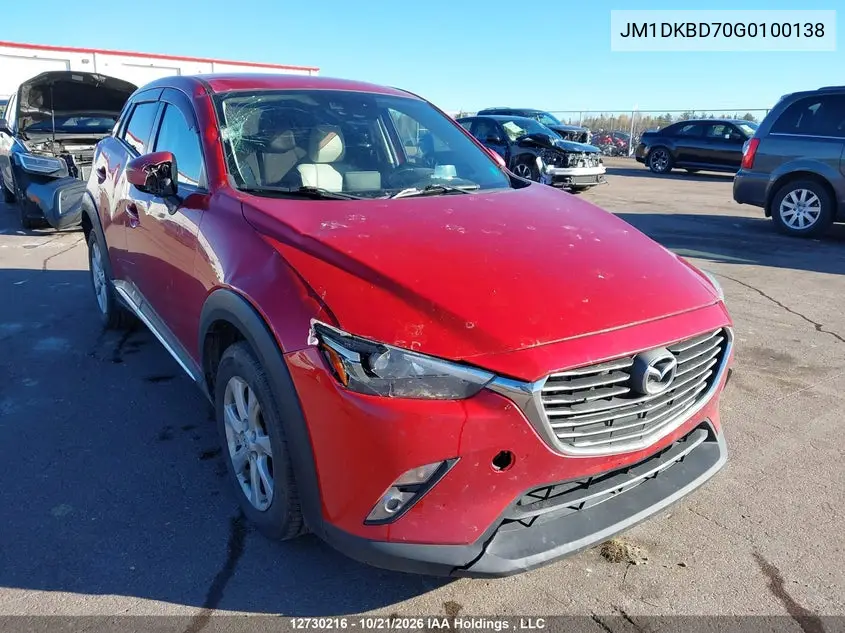2016 MAZDA CX-3 VIN JM1DKBD70G0100138 — фото 6