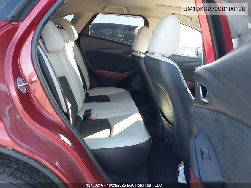 2016 MAZDA CX-3 VIN JM1DKBD70G0100138 — фото 8