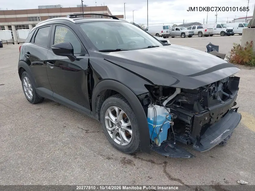 MAZDA CX-3 2016, VIN JM1DKBC7XG0101685