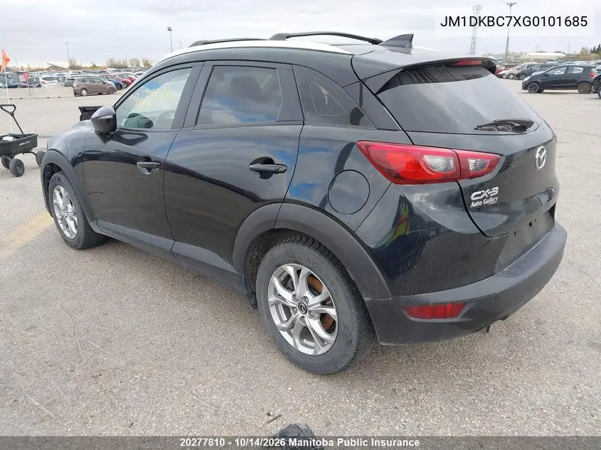 2016 MAZDA CX-3 VIN JM1DKBC7XG0101685 — фото 3
