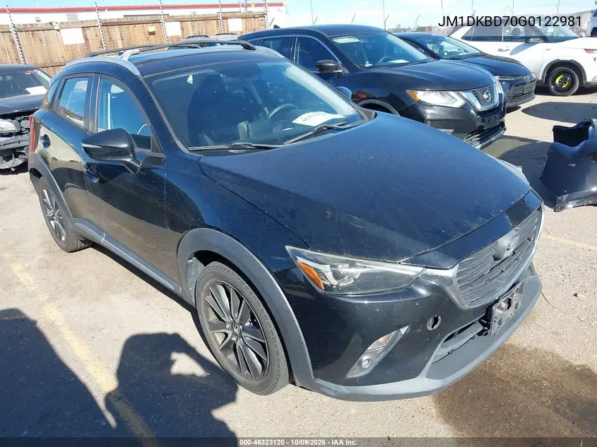 MAZDA CX-3 2016, VIN JM1DKBD70G0122981