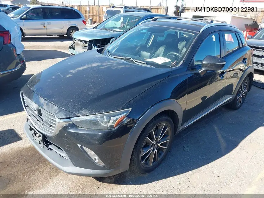 2016 MAZDA CX-3 VIN JM1DKBD70G0122981 — фото 2