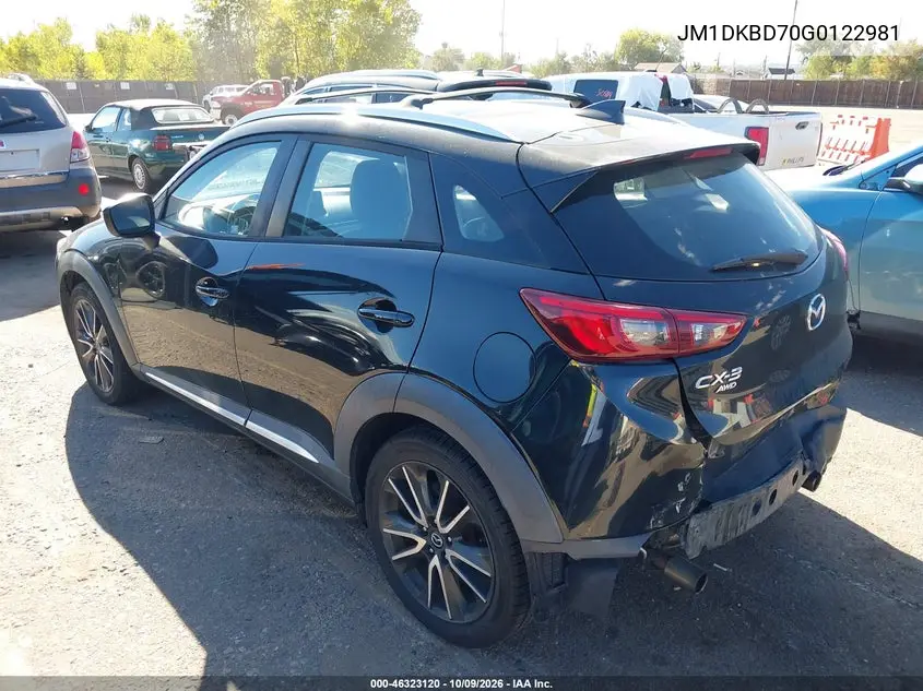 2016 MAZDA CX-3 VIN JM1DKBD70G0122981 — фото 3