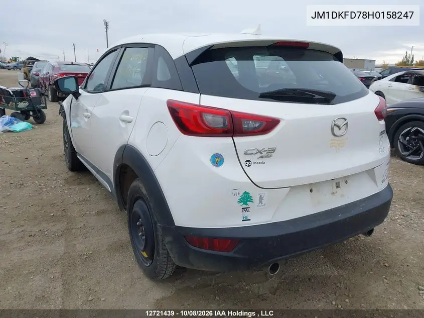 2017 MAZDA CX-3 VIN JM1DKFD78H0158247 — фото 3