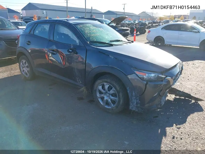 MAZDA CX-3 2017, VIN JM1DKFB71H0154463