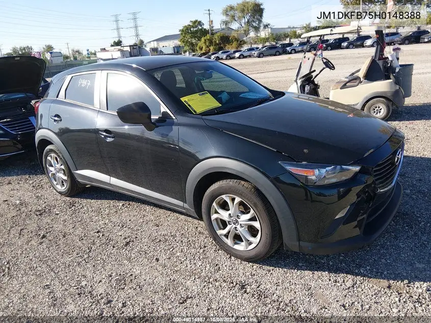 MAZDA CX-3 2017, VIN JM1DKFB75H0148388