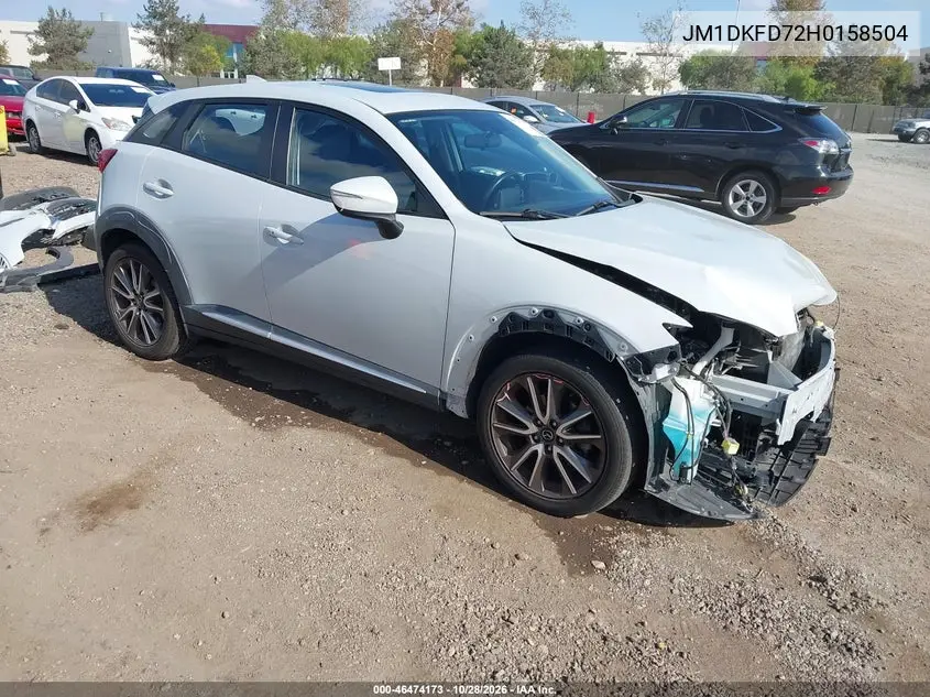 MAZDA CX-3 2017, VIN JM1DKFD72H0158504
