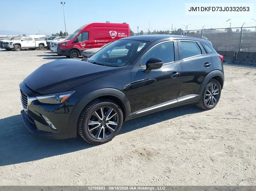 2018 MAZDA CX-3 VIN JM1DKFD73J0332053 — фото 2