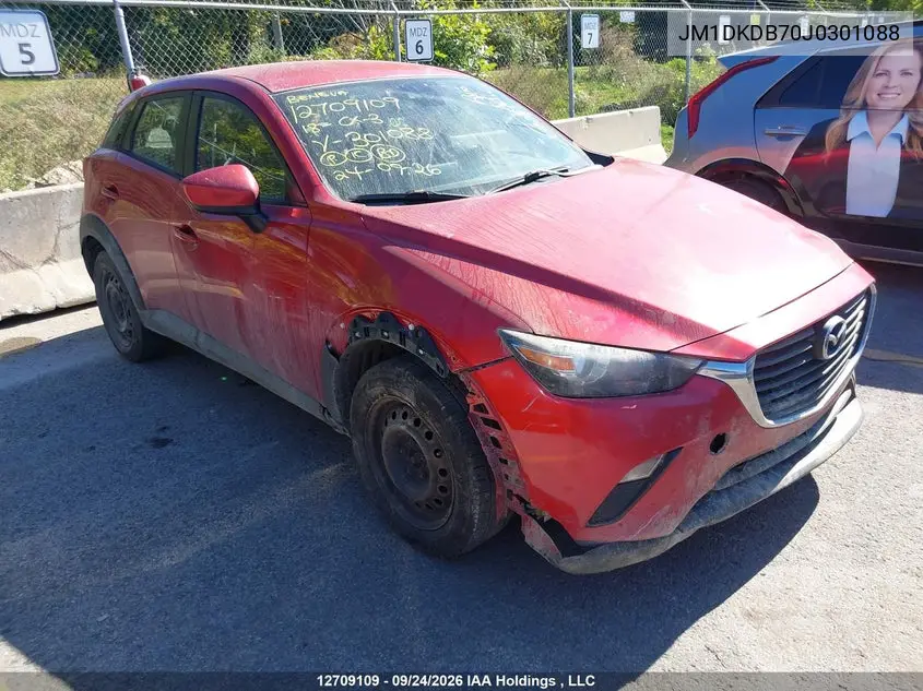 MAZDA CX-3 2018, VIN JM1DKDB70J0301088