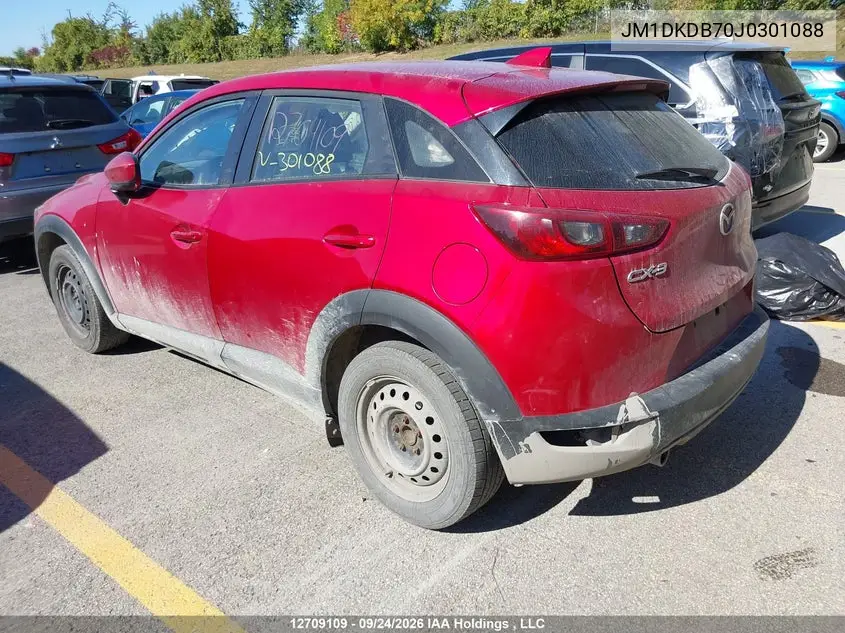 2018 MAZDA CX-3 VIN JM1DKDB70J0301088 — фото 3