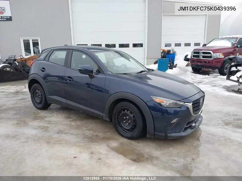 MAZDA CX-3 2019, VIN JM1DKFC75K0439396