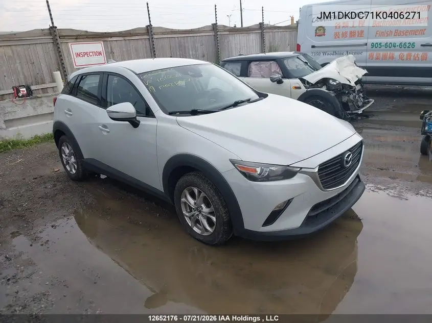 MAZDA CX-3 2019, VIN JM1DKDC71K0406271