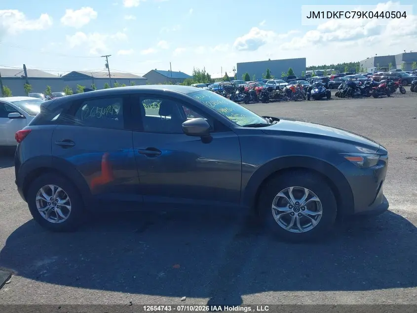 2019 MAZDA CX-3 VIN JM1DKFC79K0440504 — фото 12