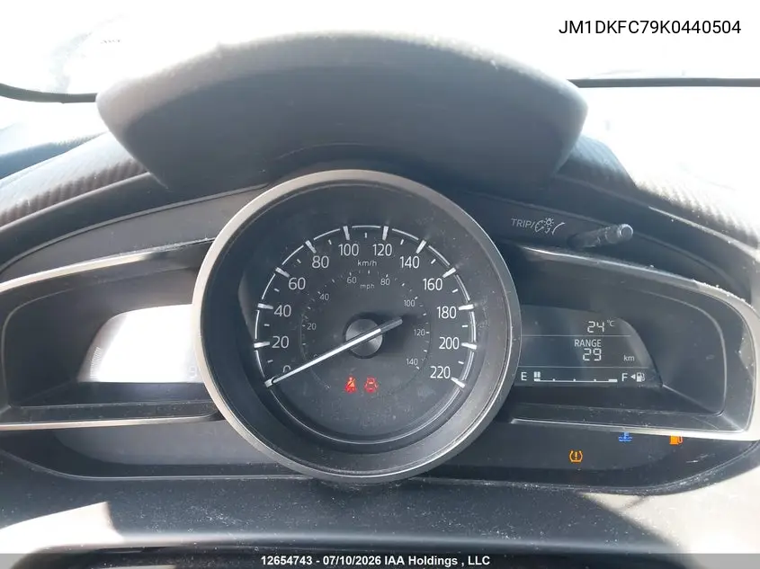 2019 MAZDA CX-3 VIN JM1DKFC79K0440504 — фото 7