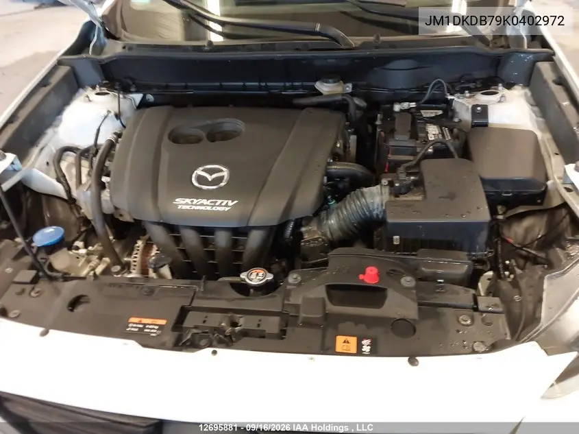 2019 MAZDA CX-3 VIN JM1DKDB79K0402972 — фото 10