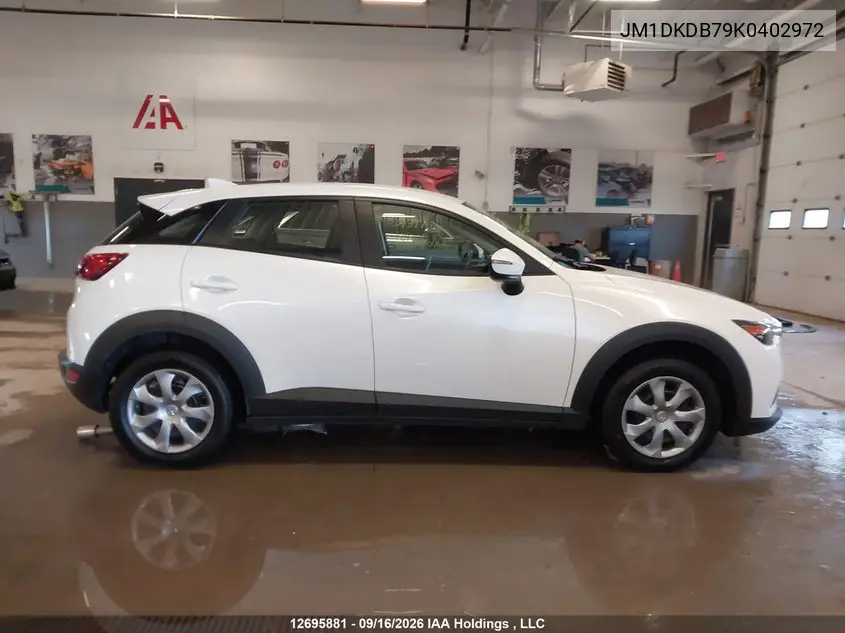 2019 MAZDA CX-3 VIN JM1DKDB79K0402972 — фото 13