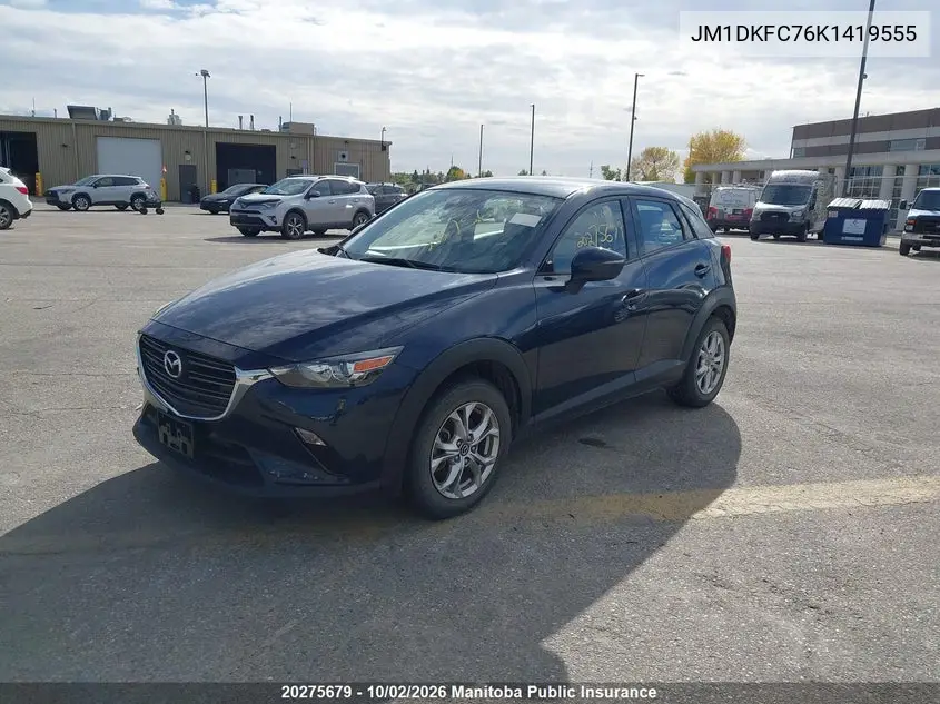 2019 MAZDA CX-3 VIN JM1DKFC76K1419555 — фото 2