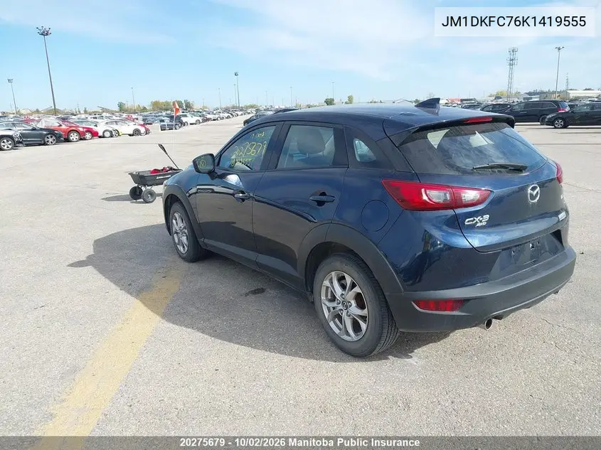 2019 MAZDA CX-3 VIN JM1DKFC76K1419555 — фото 3