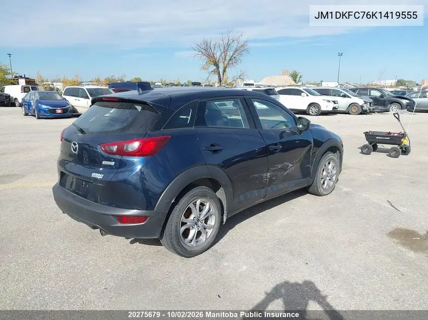 2019 MAZDA CX-3 VIN JM1DKFC76K1419555 — фото 4