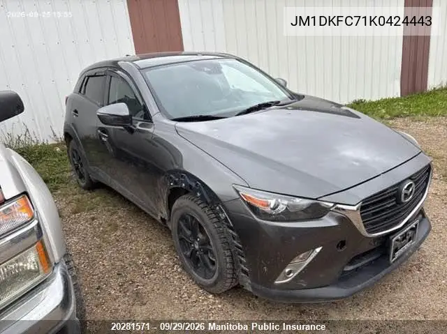 MAZDA CX-3 2019, VIN JM1DKFC71K0424443