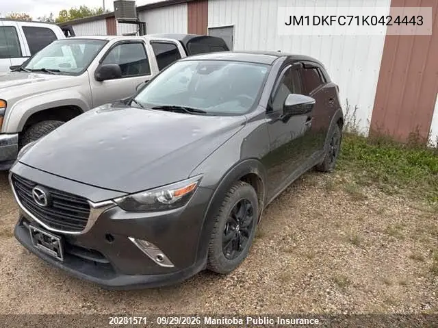 2019 MAZDA CX-3 VIN JM1DKFC71K0424443 — фото 2