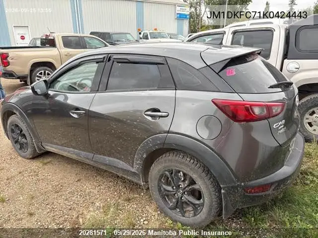 2019 MAZDA CX-3 VIN JM1DKFC71K0424443 — фото 3