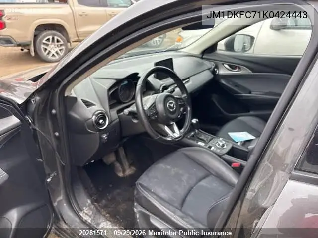 2019 MAZDA CX-3 VIN JM1DKFC71K0424443 — фото 5