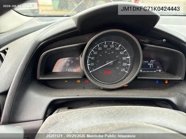 2019 MAZDA CX-3 VIN JM1DKFC71K0424443 — фото 7