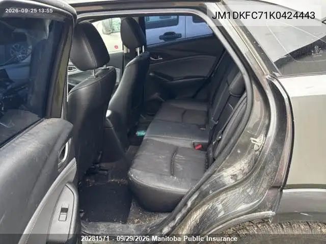 2019 MAZDA CX-3 VIN JM1DKFC71K0424443 — фото 8