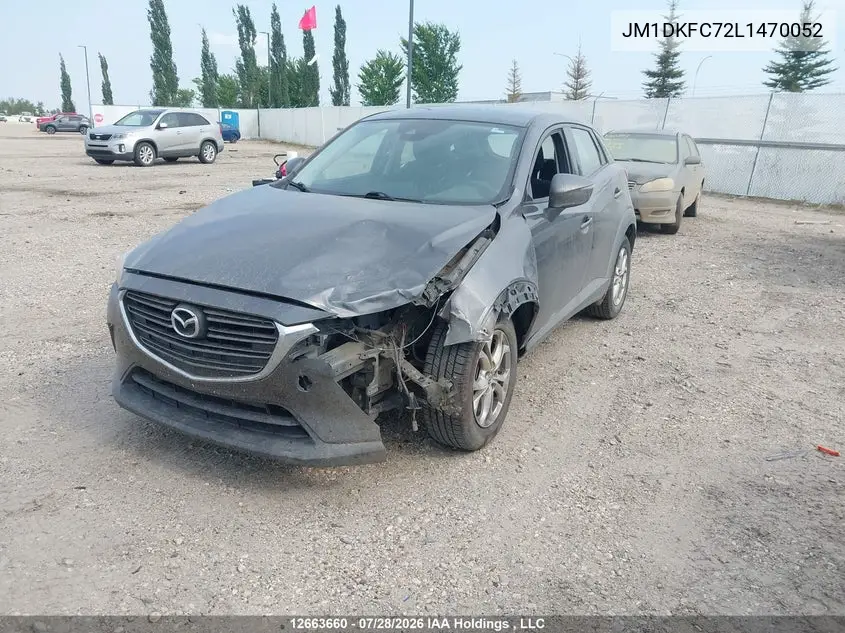 2020 MAZDA CX-3 VIN JM1DKFC72L1470052 — фото 2