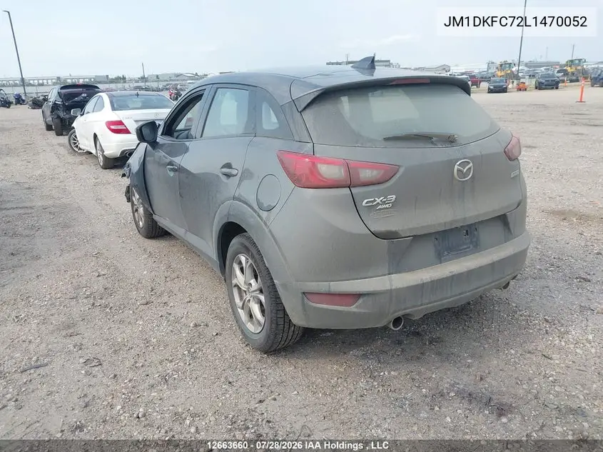 2020 MAZDA CX-3 VIN JM1DKFC72L1470052 — фото 3