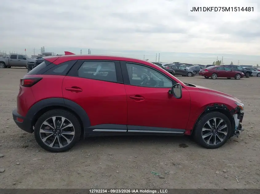 2021 MAZDA CX-3 VIN JM1DKFD75M1514481 — фото 14