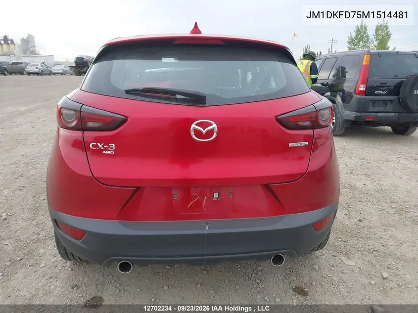 2021 MAZDA CX-3 VIN JM1DKFD75M1514481 — фото 17
