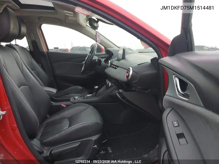 2021 MAZDA CX-3 VIN JM1DKFD75M1514481 — фото 5