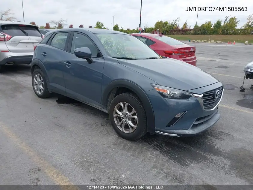 MAZDA CX-3 2021, VIN JM1DKFC74M1505563