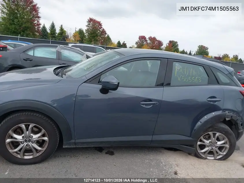 2021 MAZDA CX-3 VIN JM1DKFC74M1505563 — фото 14