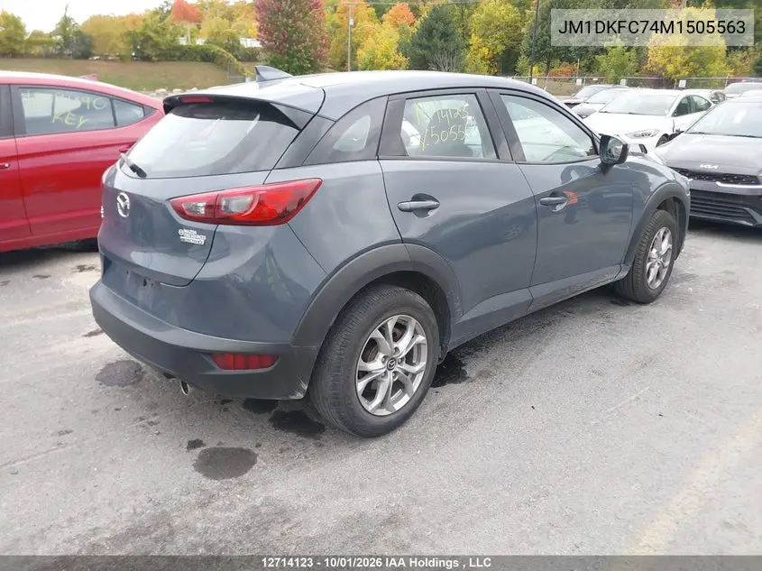 2021 MAZDA CX-3 VIN JM1DKFC74M1505563 — фото 4