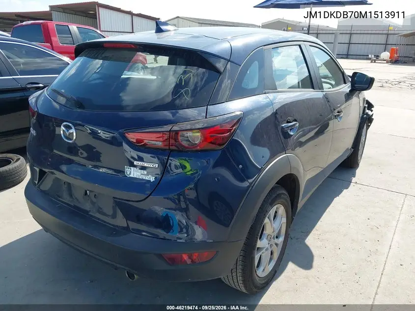 2021 MAZDA CX-3 VIN JM1DKDB70M1513911 — фото 4
