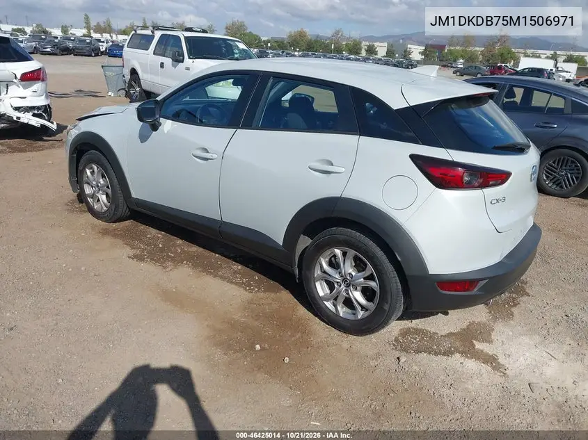 2021 MAZDA CX-3 VIN JM1DKDB75M1506971 — фото 3