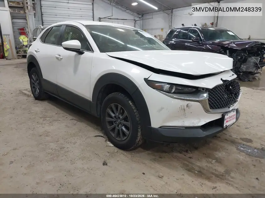 MAZDA CX-30 2021, VIN 3MVDMBAL0MM248339
