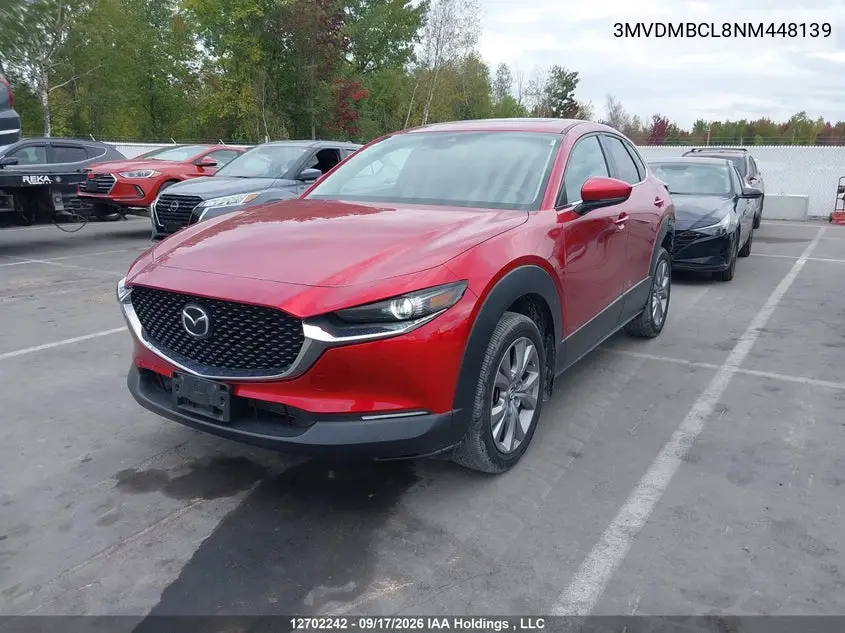 2022 MAZDA CX-30 VIN 3MVDMBCL8NM448139 — фото 2