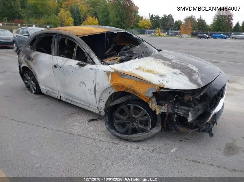MAZDA CX-30 2022, VIN 3MVDMBCLXNM454007