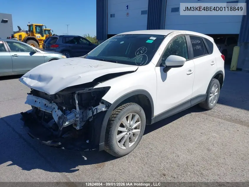 2013 MAZDA CX-5 VIN JM3KE4BE4D0118849 — фото 2